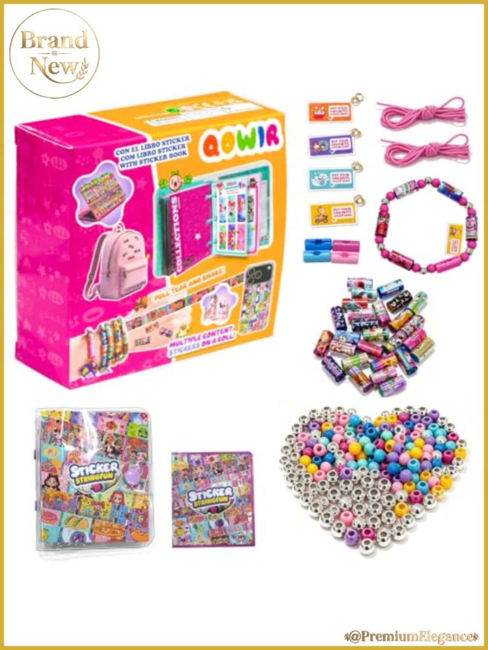 DIY Bracelet Making Kit for Girls 320 Pcs Sticker Jewelry Craft Set